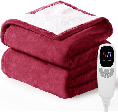 Heated Throw Blanket Electric Blanket 50''x60'' Heating Blanket with 9 Heating L