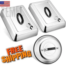 3PCS BBQ Griddle Basting Cover Set – 2 Rectangular + 1 Round Dome Lid