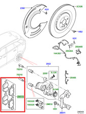 Range Rover Velar Bremsbelagsatz hinten LR122689 ORIGINAL NEU