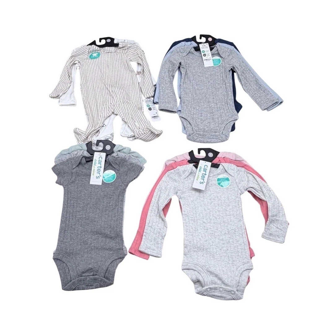 Child of Mine by Carters Baby Bodysuit and Sleep Play Bundle Newborn 0-3M 10pc
Opens in a new window