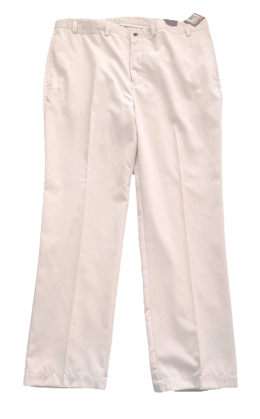 Caribbean Joe Dress Pants Mens 42x32 Sand Flat Front Lightweight Rayon Blend NEW