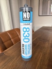 NO NONSENSE 830 ANTI-MOULD NEUTRAL SANITARY SILICONE SEALANT CLEAR 310ML