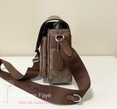 Nwt Coach Pace Messenger Bag In Signature Canvas CR131 KHAHI