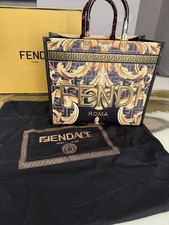 Versace x Fendi Fendace Sunshine Shopper Tote Printed Zucca Jacquard Medium
