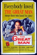 GREAT MAN 1957 Jose Ferrer, Dean Jagger, Keenan Wynn, Julie London US 1-SHEET