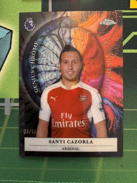 Topps Premier League Chrome 26 Genius Chrome Santi Cazorla /10 CASE HIT Arsenal
