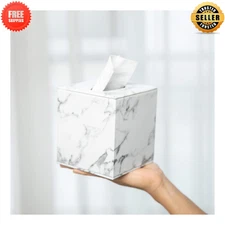 Tissue Box CoverTissue Box Cover SquareMarble Stripes Tissue Box CoverTissue