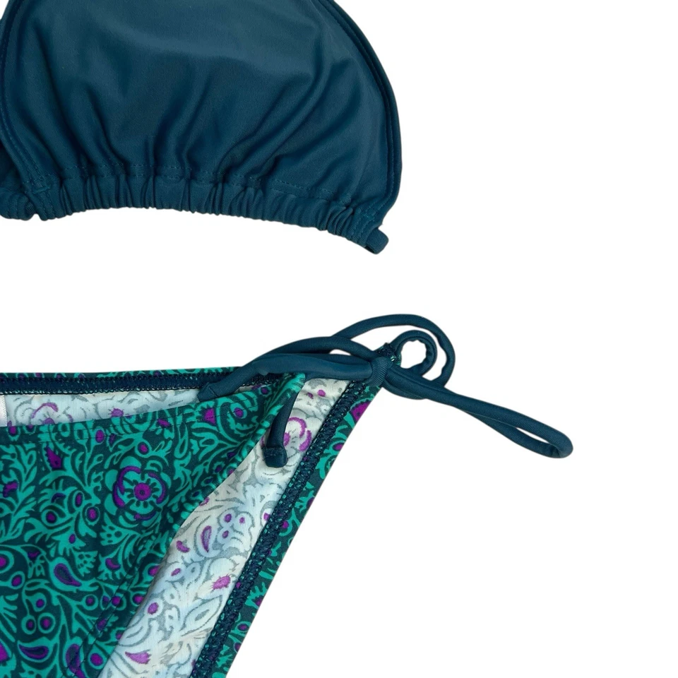 Conjunto de bikini traje de baño Patagonia talla XL para mujer con estampado verde azulado Foto 4 de 4