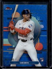 2025 Topps Finest Cam Smith Uncommon RC Blue Refractor Rookie #/150 Astros