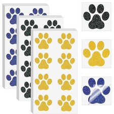 30 Sheets 240 Pcs Dog Paw Glitter Tattoo Sticker Temporary Tattoos Dog Paw Bo...