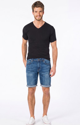 2er Pack Herren T-Shirt V-Ausschnitt 100% Baumwolle Unterhemd Kurzarm 2130