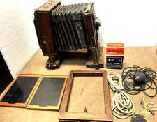 Antique Eastman View. 2 Large Format Camera w/Wollensak Regno Lens Case AS-IS