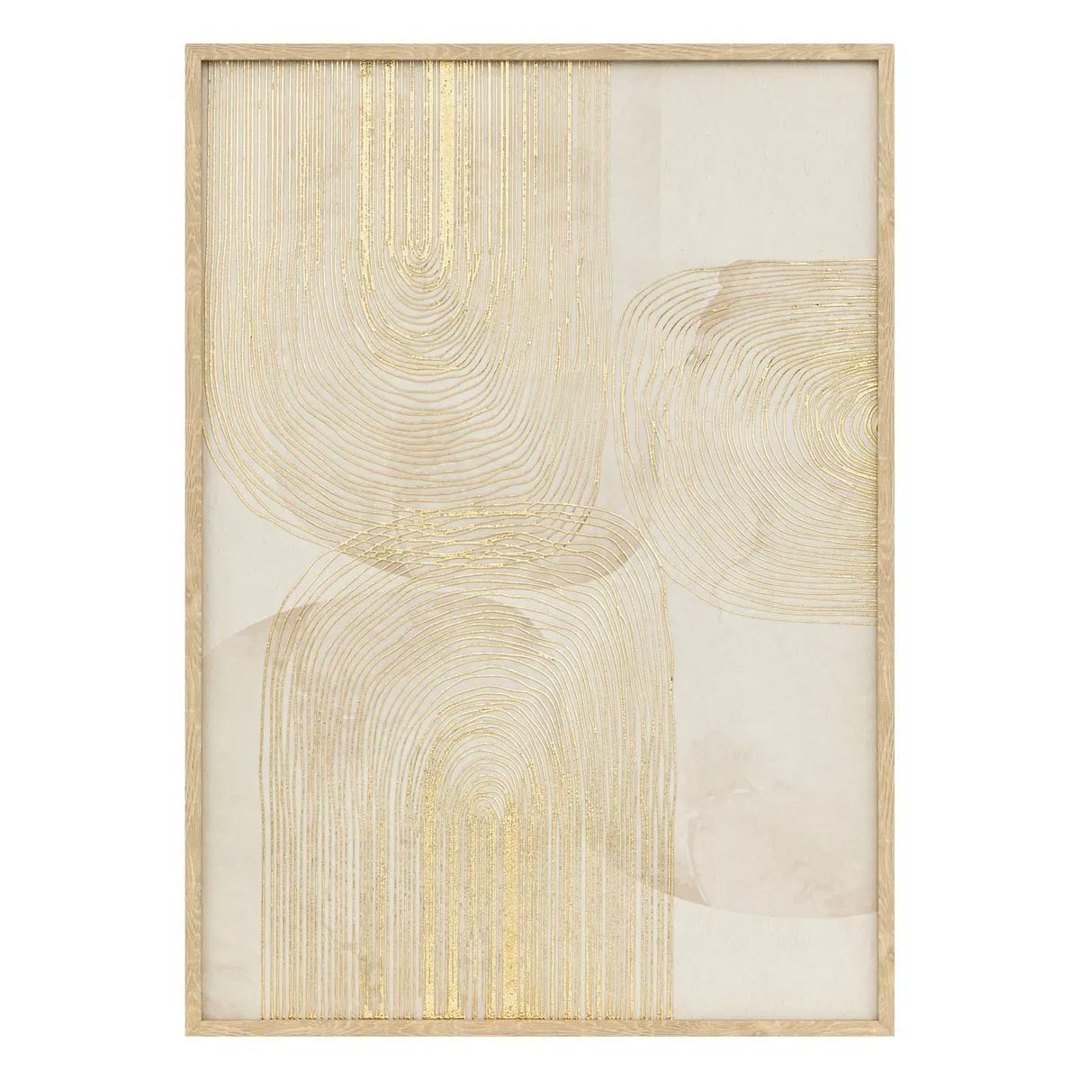 Tableau Elin 50x70cm beige et doré pour illuminer un salon contemporain