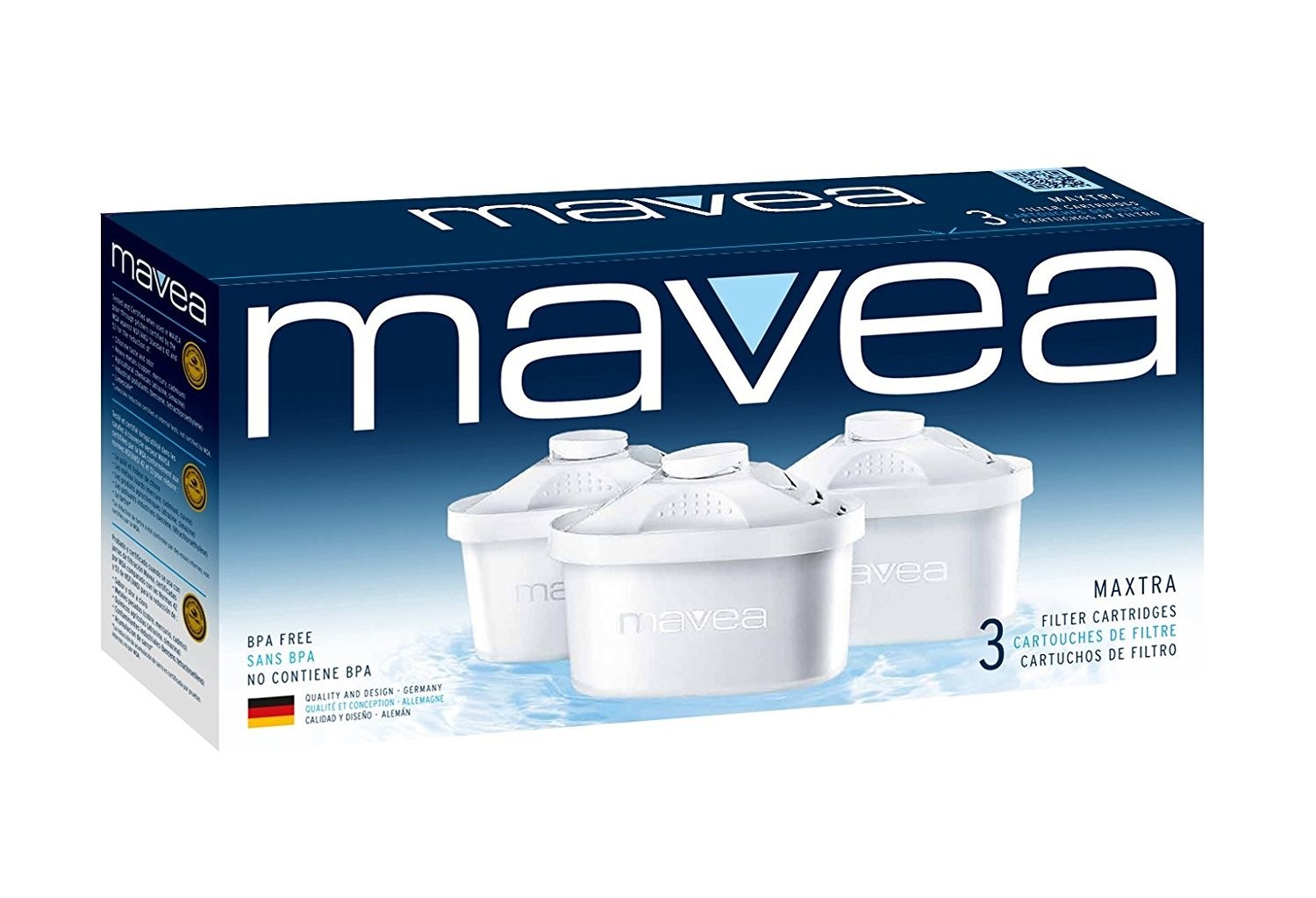 For Mavea Water Filtration Pitcher 3-pack White