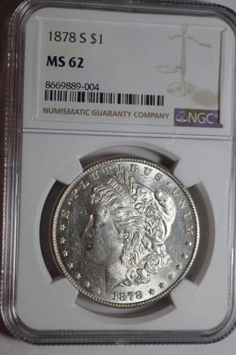 1878 S Morgan Silver Dollar NGC MS62 #89-004