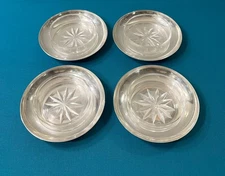 1 ERCUIS Butter Bowl Silver Metal & Crystal Jam Table Dish Serving