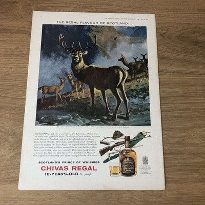 GUNS08 ZEITSCHRIFT WERBUNG 12X9 CHIVAS REGAL: NO.9 THE RED DEER