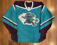 Vintage Tampa Bay Tritons RHI 1994 Defunct Minor League Hockey Jersey Sz XL