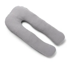 Medline Maternity Body Pillow 27"" x 55"", Gray Sleep Pillow, U-Shape, Adult