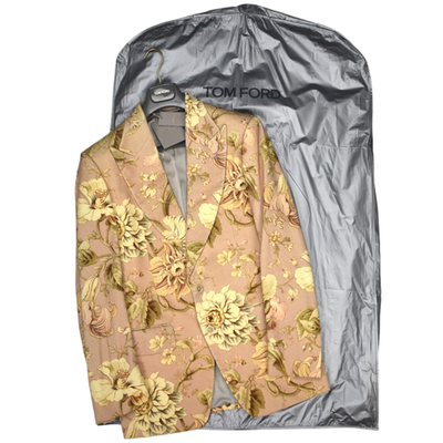 NWT $6470 TOM FORD Pink Floral Print Corduroy Atticus Blazer Men's