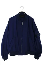 PRADA Size: SizeL SGB928 Logo plate triangle pocket bomber blue 329052