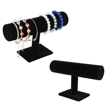 Black Velvet Jewelry Display Bracelet Necklace Organizer Stand