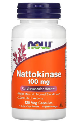 NOW Foods NATTOKINASE 100mg (2000 FU) 120 Kapseln NATTOKINASE NATTOKINASE