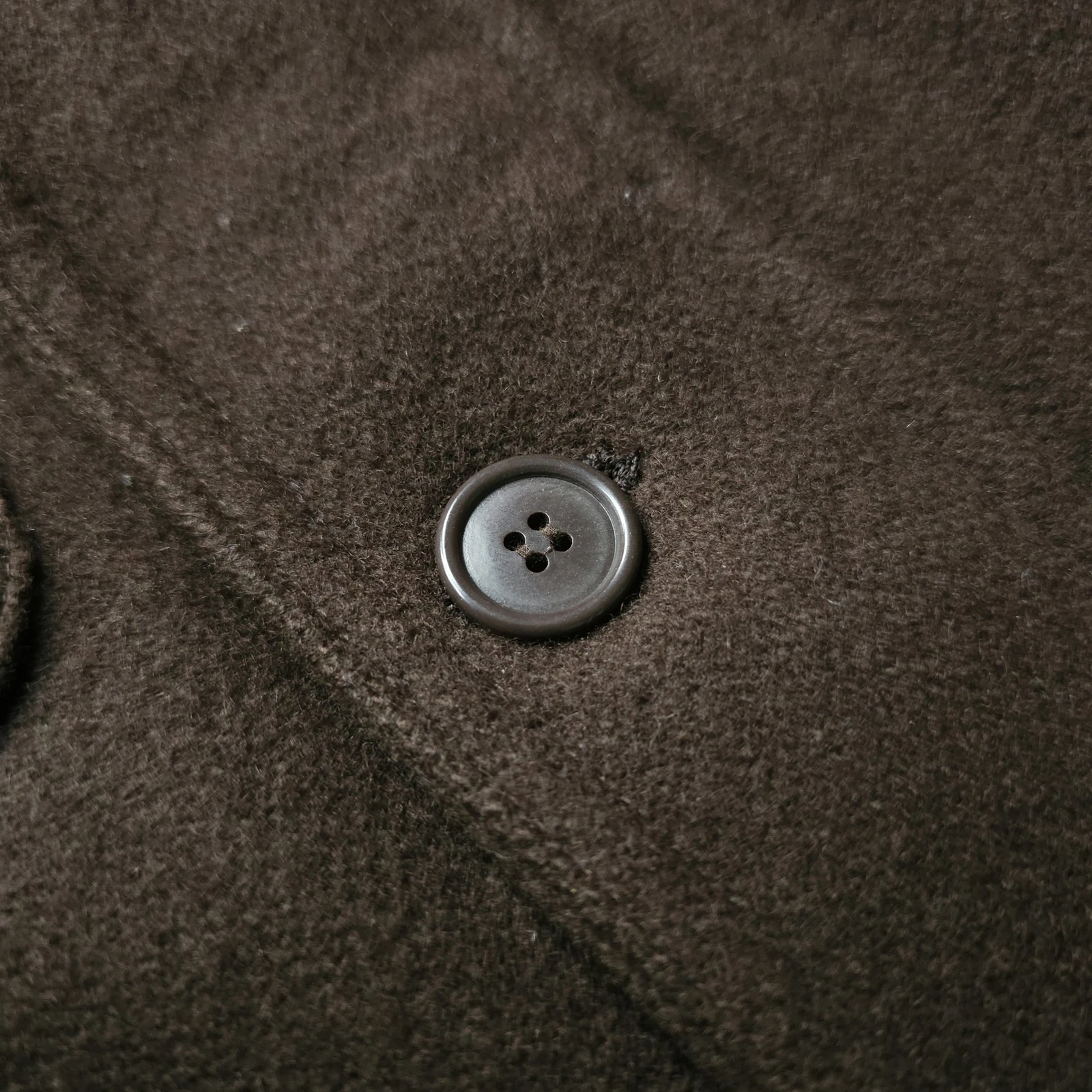 VTG DWW Made in Japan Thick Sturdy Melton Wool Hooded Utility Jacket Brown 38 S image 7