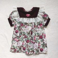 Vtg Little Precious Dress Baby Girls 18M Velvet Ruffle Sparkles Christmas Festiv