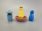 Vintage Fisher-Price Little People Sesame Street Oscar Big Bird Cookie Monster