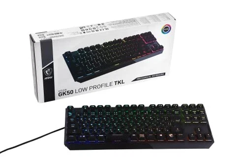 [New] MSI Vigor GK50 Low Profile TKL JP USB Gaming Keyboard Numeric Keypadless