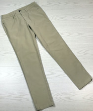 Lululemon ABC Pants Men 31x30 Beige Warpstreme 5-Pocket Stretch Mid Rise Preppy