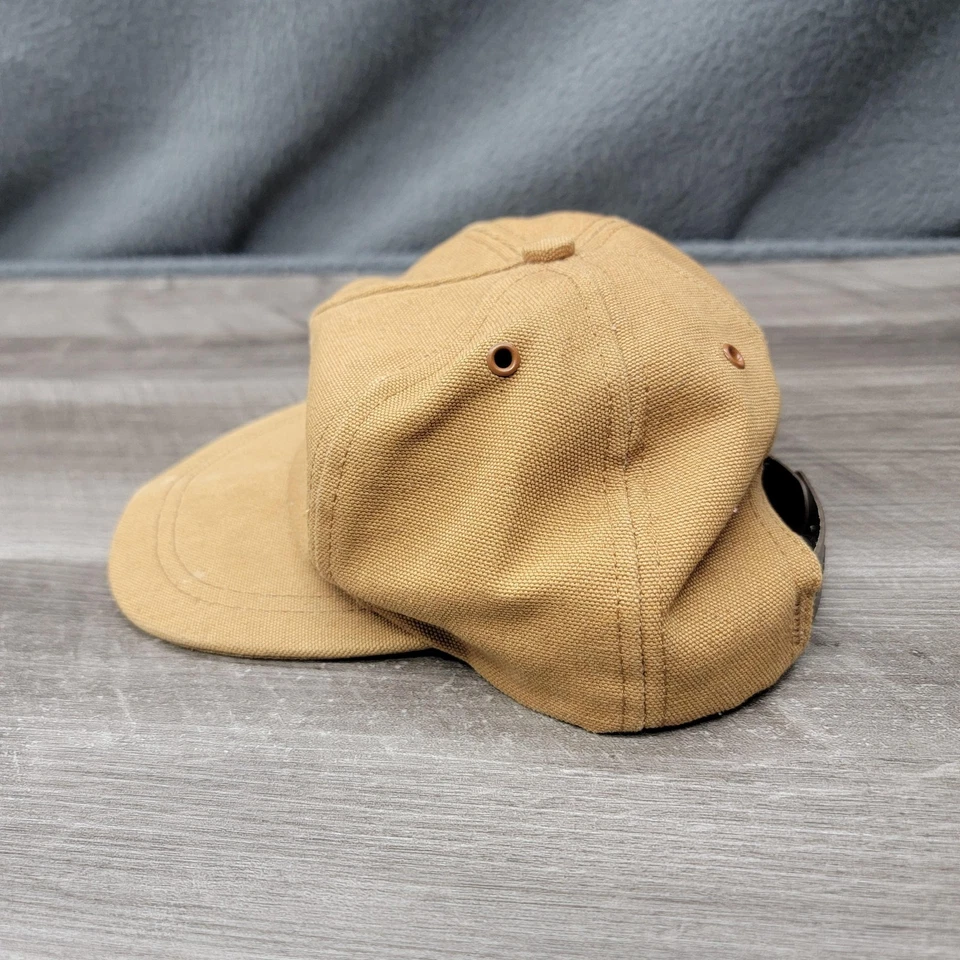Gorra Carhartt de colección espalda a presión marrón lona hecha en pato ropa de trabajo niños años 90 Foto 2 de 4