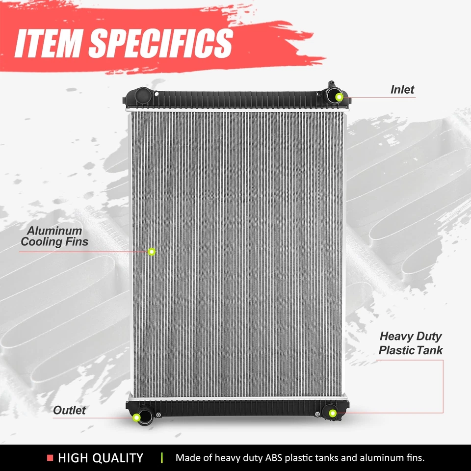 Radiador de 2 filas estilo OE para camión Sterling Acterra Freightliner M2 100 106 03-10 Foto 2 de 4