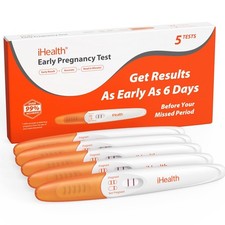 IHealth Pregnancy Test 5-Pack Value Kit - Ultra Sensitive Early Detection 10m...