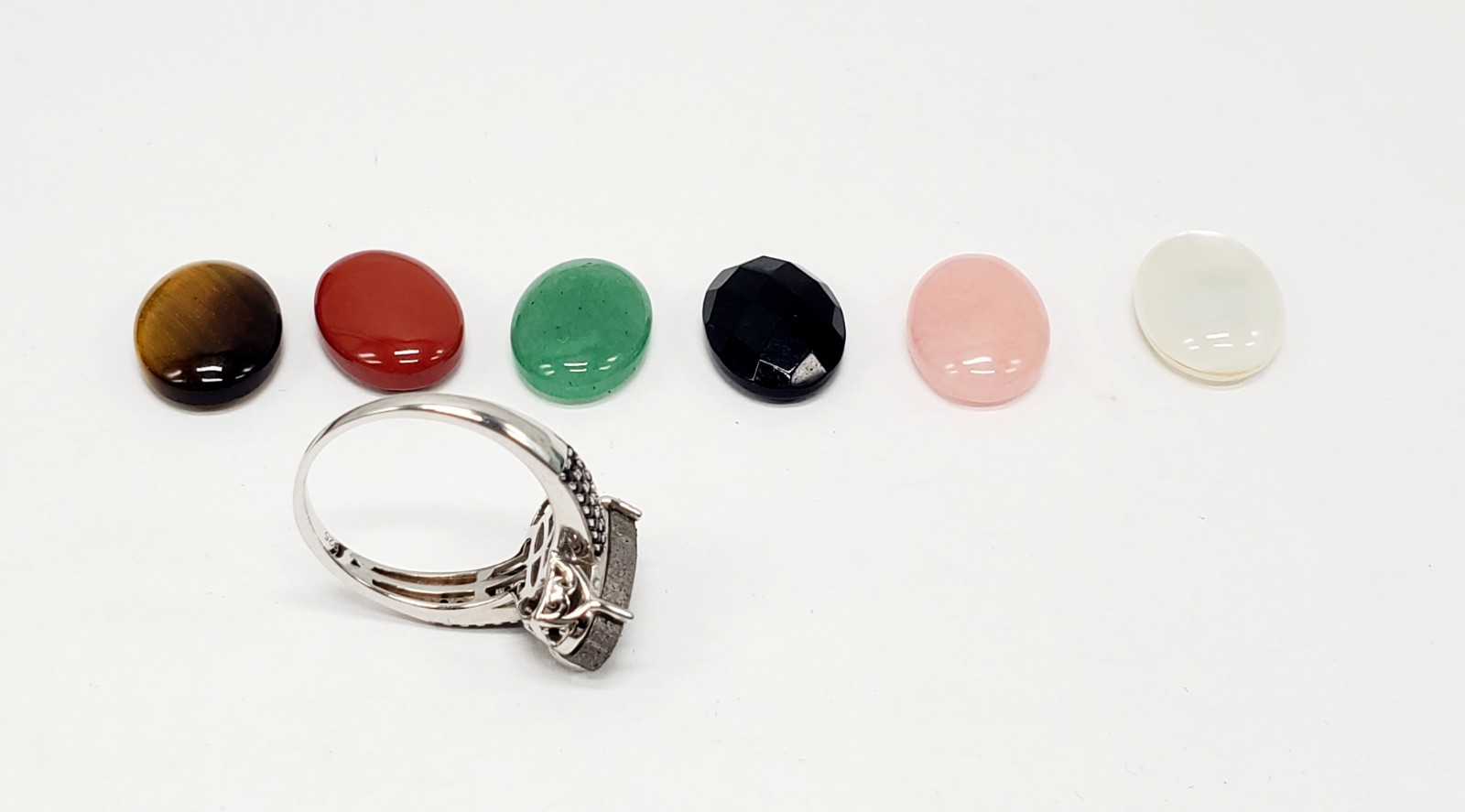 Interchangeable Gemstone Sterling Silver Signed D… - image 2