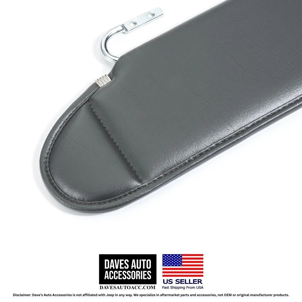 Jeep CJ YJ Wrangler 1972-1995 par de parasoles gris carbón | Hecho en EE. UU. Foto 3 de 4