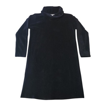 Pure Jill Women S Petite Corduroy Cowl Neck Tunic Dress Black Ribbed Long Sleeve