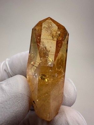Rare Sunrise Aura Arkansas Quartz Crystal Lemurian Point