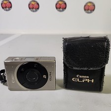 Canon IX240 Elph Jr Point  Shoot APS Film Camera W/ Case Silver 35mm