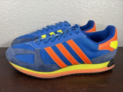Vintage Adidas Blue Orange Yellow Trainers Running PT 1976 Men s Size 10.5 RARE
