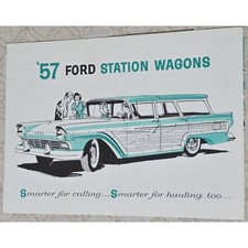 1957 Ford Station Wagons Vintage Advertising Brochure