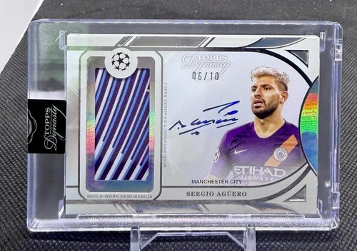 2024-25 Topps Dynasty UEFA Sergio Aguero Patch Autograph Auto # /10 #APL-SA4