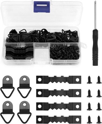 QWORK 251 Stück Bildaufhänger, 50 x Zackenaufhänger 50 x Dreieck Ring Aufhängen 