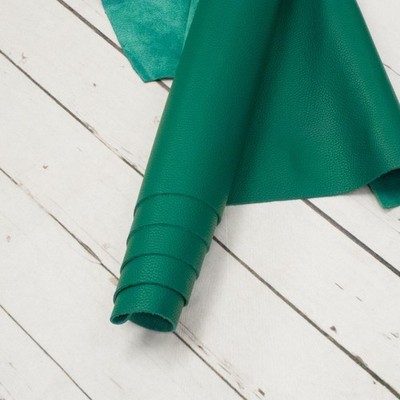 Ocean Green Pebble Grain Chrome Tanned Leather Side Pieces 3-4oz Cowhide