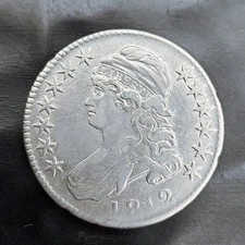 1812 Capped Bust Half Dollar 50c US Silver Coin XF+ Details Cleaned Ungraded