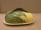 Shawnee Pottery Corn King Pattern 7 1/2" Covered Butter Dish 1950's