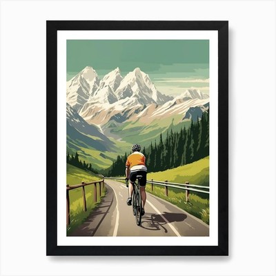 Tour de Mont Blanc Frankreich 3 Vintage gerahmtes Wandbild Poster Leinwanddruck Bild