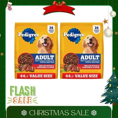 ( 2 Pack ) Pedigree Complete Nutrition Adult Dry Dog Food, Grilled Steak, 44 lb
