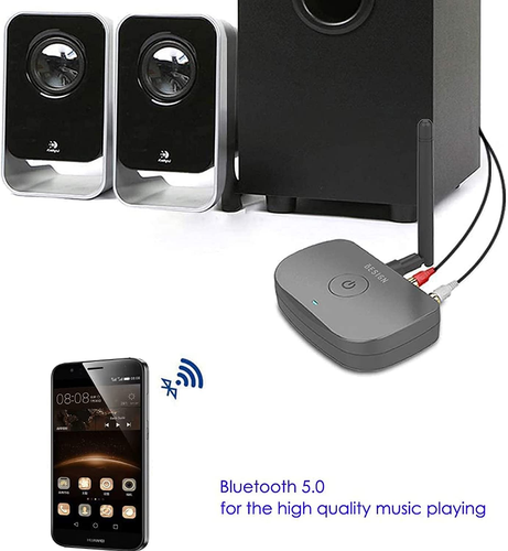BE-RCA Récepteur de Musique Bluetooth Longue Portée, Adaptateur Audio Sans Fil pour Spe Filaire - Photo 5/12